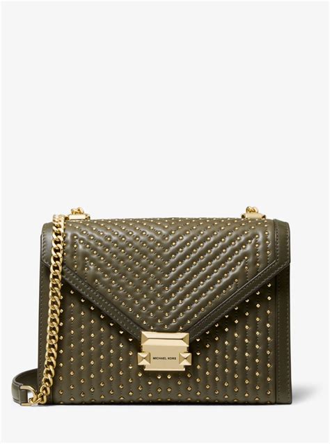 michael kors whitney large mixed colors|Whitney Large Studded Leather Convertible Shoulder Bag.